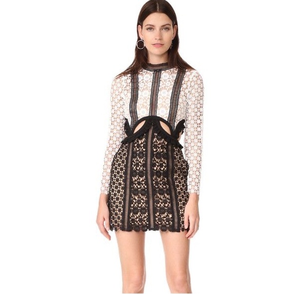NWT Self Portrait Payne Cutout Mini Dress UK4 US0
